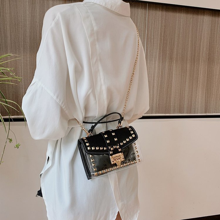 New Fashion Rivet Transparent Women's Bag