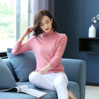 Turtleneck Pullover Short Loose Cashmere Knitted Mink Velvet Bottoming Shirt Sweater