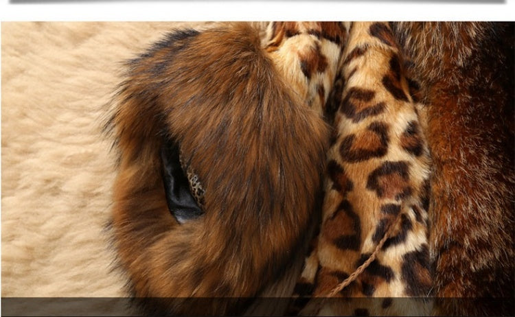 Vintage Leopard Jacket with Super Fluffy Sleeves