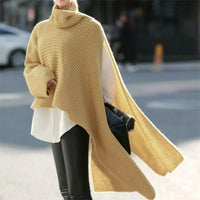 European And American Women's Long-sleeved Turtleneck Sweater Knit Pullover Loose