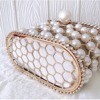 Women's Ins Bucket Bag Versatile Diagonal Pearl Bag