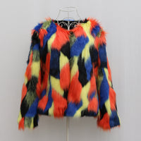 Ladies Fashion New Faux Fox Fur Jacket