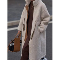 Lamb Wool Coat Thickened Korean Style Mid-length Cotton