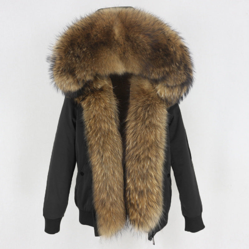 Parka Thick Raccoon Fur Liner Jacket Fur