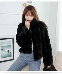 Imitation Fur Rex Rabbit Fur Coat Autumn And Winter Korean Style