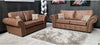 Oakland Faux Leather 3+2 Seater Sofa Set in Brown