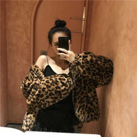 Women's Retro Hong Kong Style Loose Imitation Cashmere Cardigan