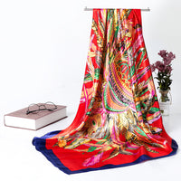 Women's Silk Scarf Multi-functional Small Silk Satin Shawl