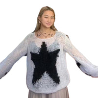 Round Neck Pullover Knit Haimao Star Sweater