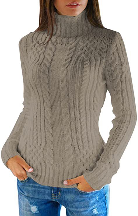 Women's High-neck Fashion Slim-fit Sweater Top