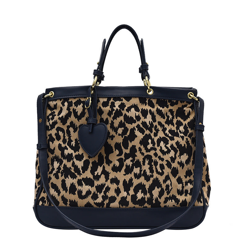 Check Houndstooth Leopard Print Personalized Daily Commuter Women's Bag