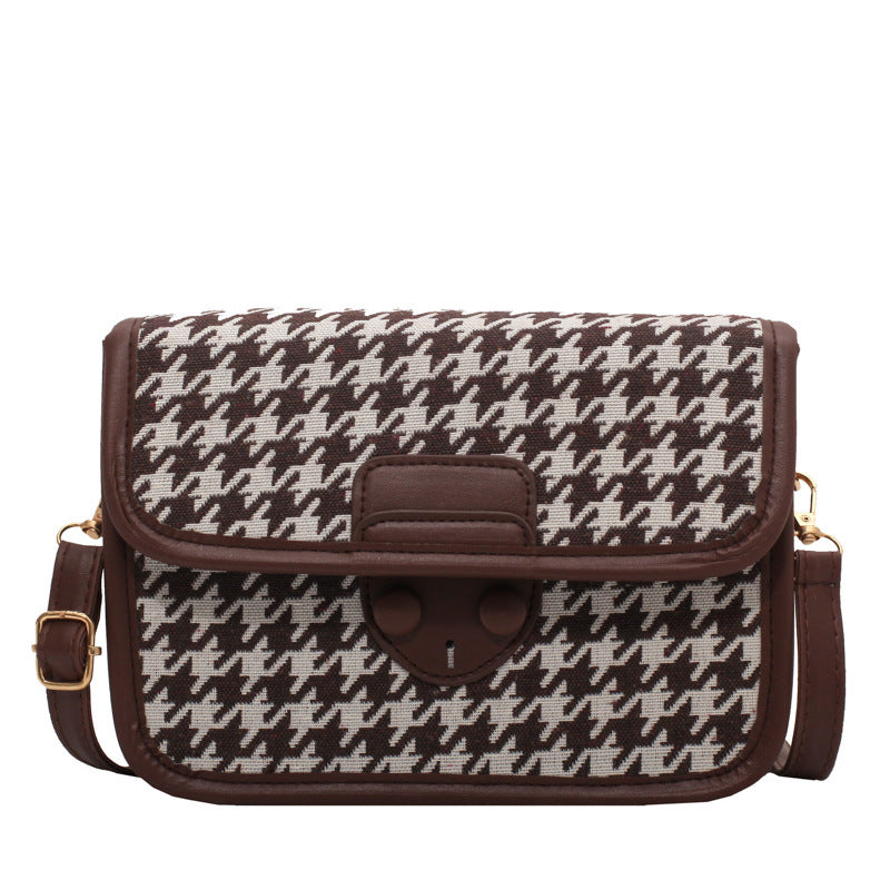 Trendy Fashion Ins Messenger Fashion Lattice Small Square Bag