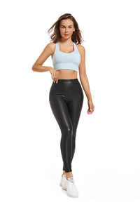 PU Leather Pants Female Fleece-lined Base Plus-sized