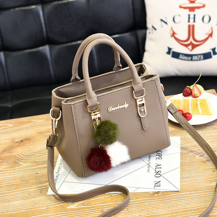 new handbag shoulder bag bag lady s casual temperament all-match stylish fashion 1703