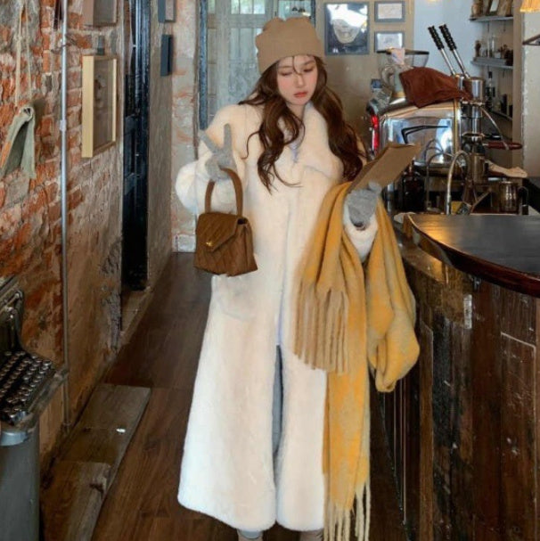 Women Winter Environmental Protection Cotton And Thickening Lamb Wool Coat