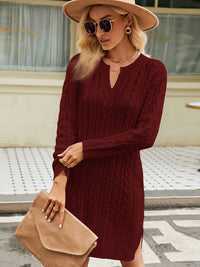 Women's Twisted Midi Knitted Dress