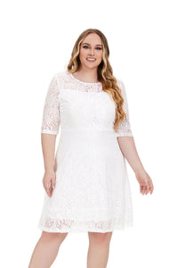 Women's Fashion Lace Mid-length Dress