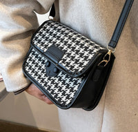 Trendy Fashion Ins Messenger Fashion Lattice Small Square Bag