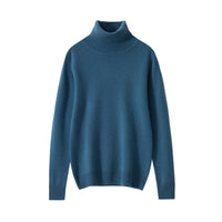 Pure Cashmere Sweater Women High Neck Knitted Bottoming Shirt