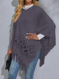 Women's Mid-length Lace Tassel Shawl Sweater