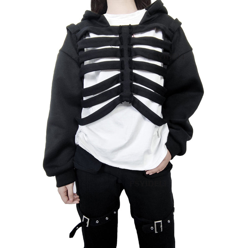 Trendy Skull Series Top Idle Style Hooded Long Sleeve Sweater