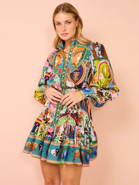 Casual Fashion Printing Shirt Cardigan Temperament Wild Dress