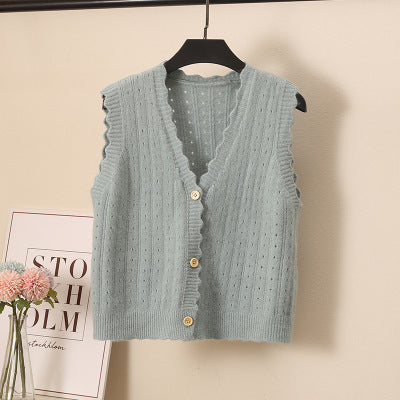 Woolen Knitted Vest Women's Tank Top Spring And Autumn