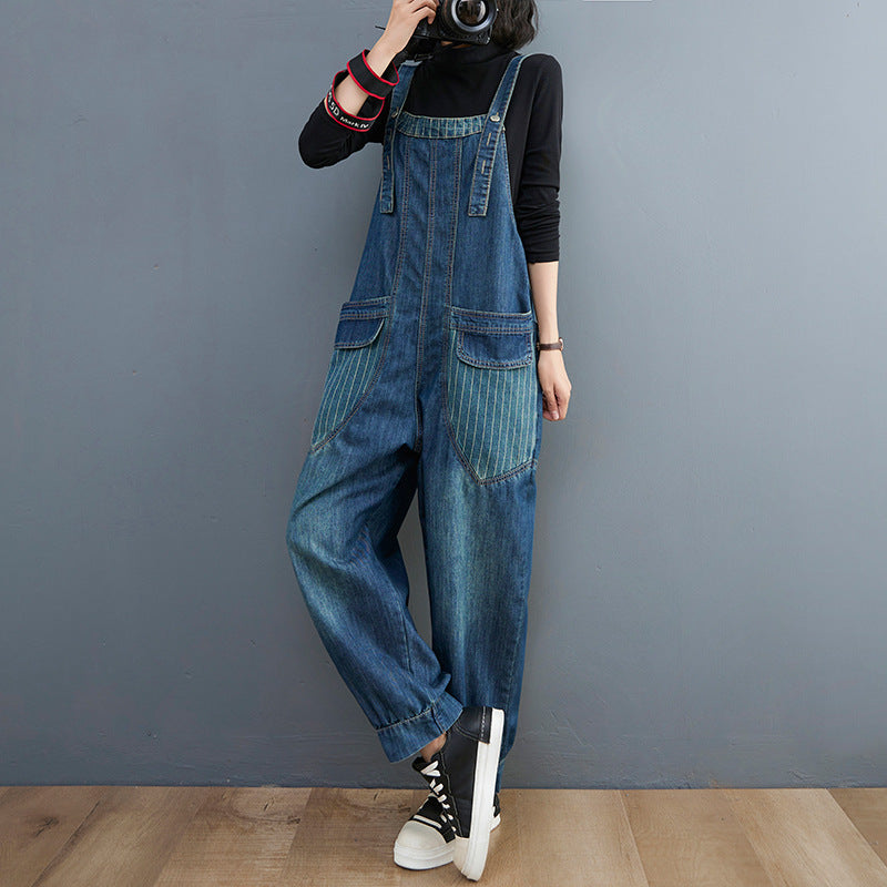 Large Size Women's Korean Version Of The New Spot Jean Suspenders