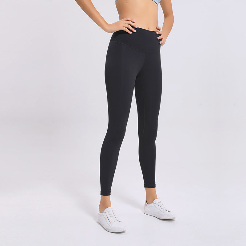 Naked yoga pants high waist hip fitness pants