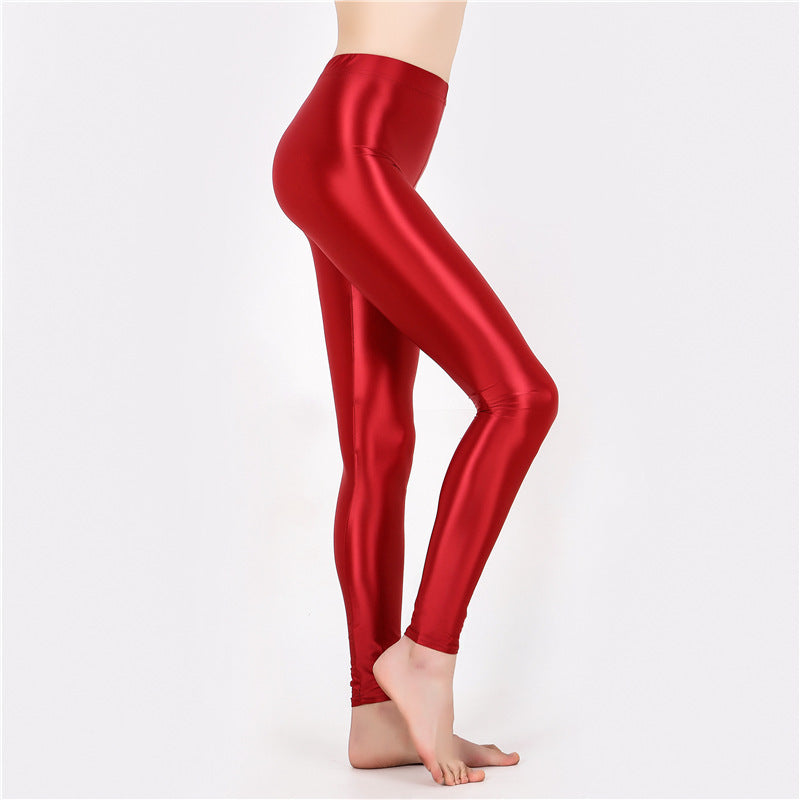 Europe And America Plus Size Ultra-thin Glossy Leggings