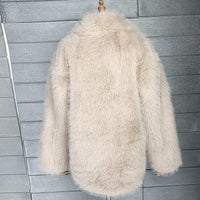 New Fox Hair Medium Length Suit Collar Fur Coat