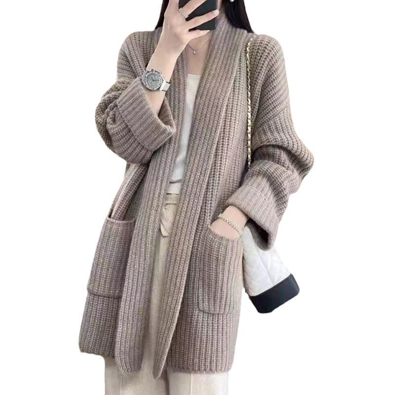 Plus Size Women's Sweater Cardigan Mid-length