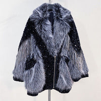 The New Fur One-piece Women's Mid-length Lamb Wool Coat