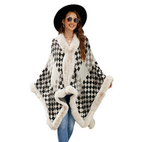 European And American Women's Fur Collar Shawl