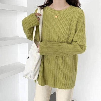 Loose Knitwear All Match Solid Color Bottoming Shirt Autumn Winter