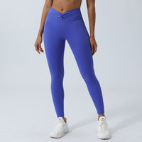 Kinky V-shaped Peach Hip Belly Contracting Sports Ninth Pants Outdoor Running Fitness Tights