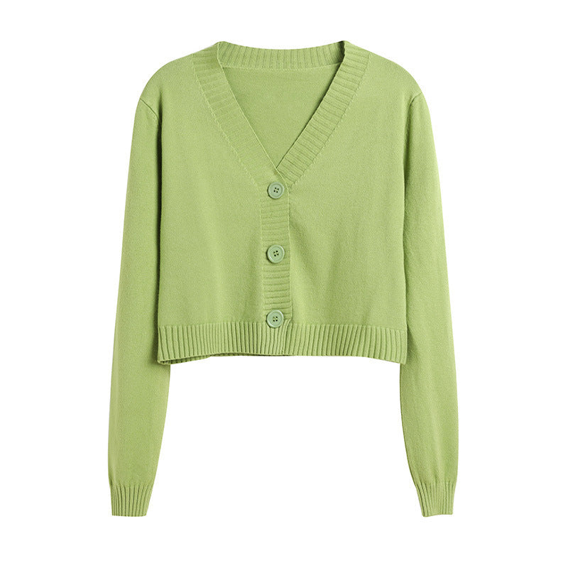 Women's New Style Knitted Sweater Cardigan V Neck Casual Sweater