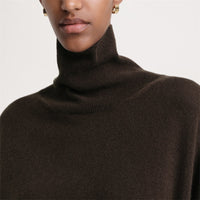 Loose Batwing Sleeve Turtleneck Sweater Top For Women