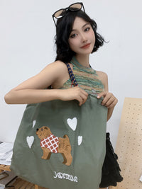 Embroidered Shopping Bag Hand-carrying Embroidered Nylon