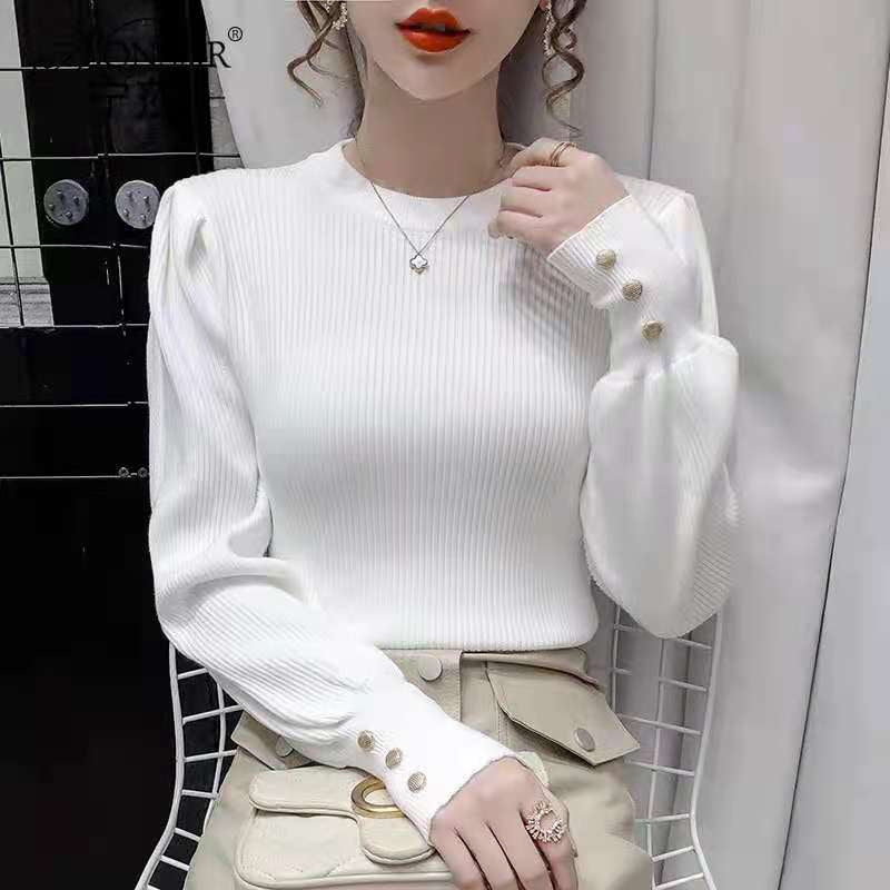 Simple Slim Head Long Sleeve Bottoming Sweater