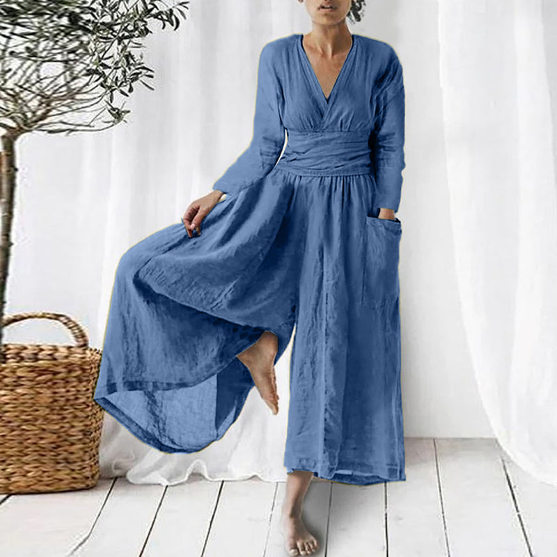 Casual Loose Long Sleeve Jumpsuit Women