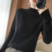 Women's Fashionable Knitted Base Sweater Short