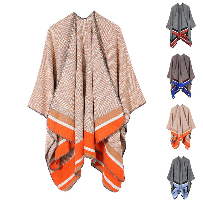 National Wind Split Thick Shawl Cloak