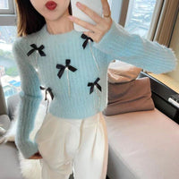 Women's Knitted Long Sleeve Bottom Layer Sweater