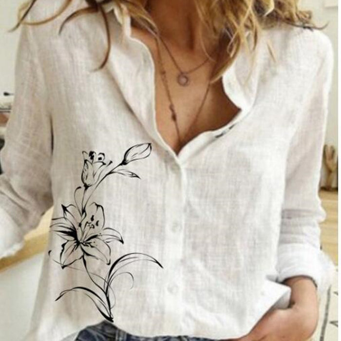 Dandelion Lady Tencel Printed Shirt