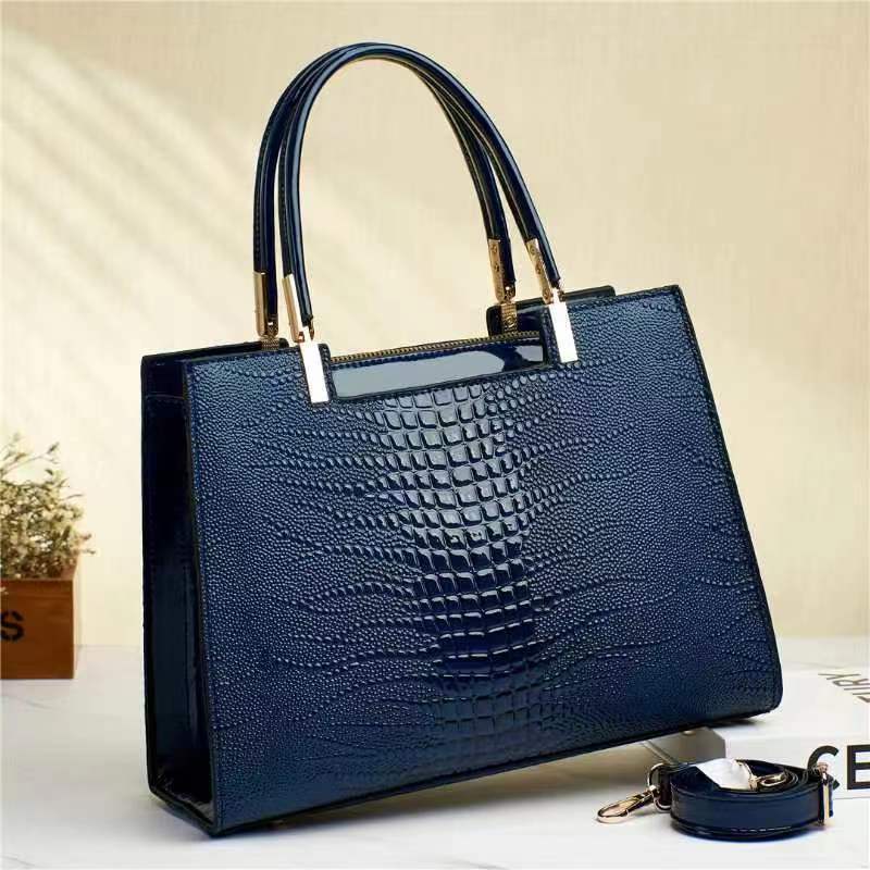 Women's Fashion Crocodile Pattern Shoulder Crossbody Handbag