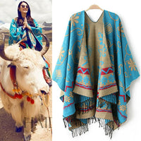 Ethnic fringed scarf