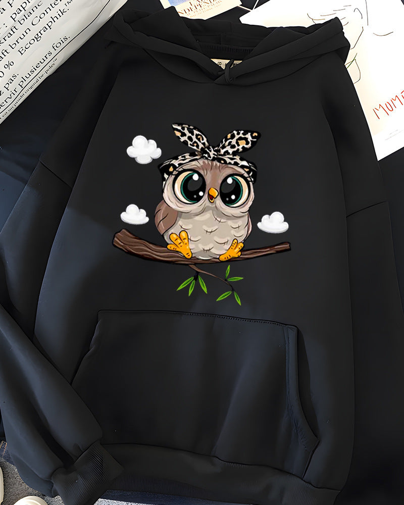 Fashion Women Cute Cartoon Hooded Sweatshirt