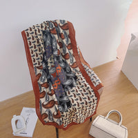 Printed Cotton And Linen Scarf Warm Outer Shawl