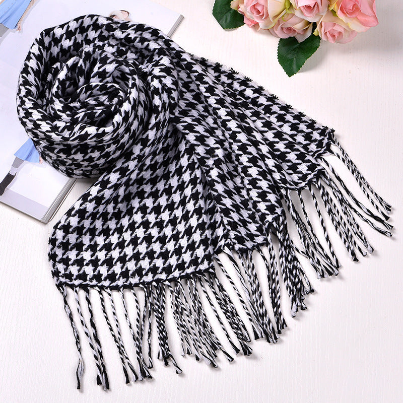 Autumn And Winter British Style Plaid Scarf Winter